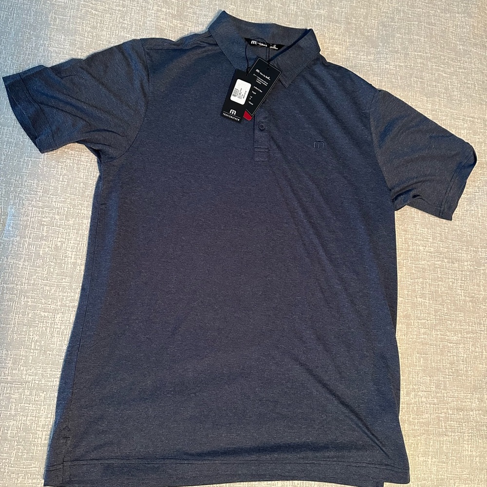 NWT Navy Travis Mathew Polo